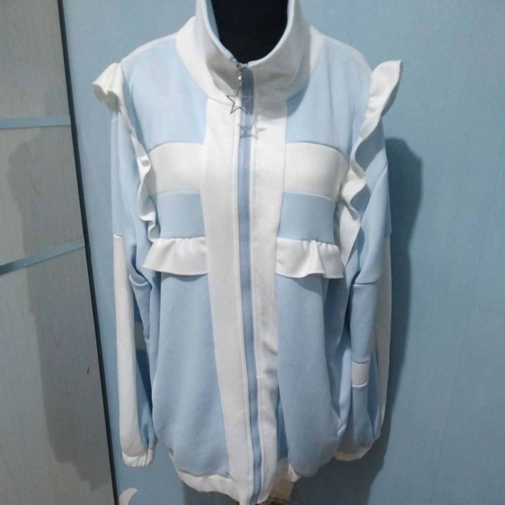 TENSHI KAIWAI taobao jirai kei kawaii lolita blue white angel jacket coat