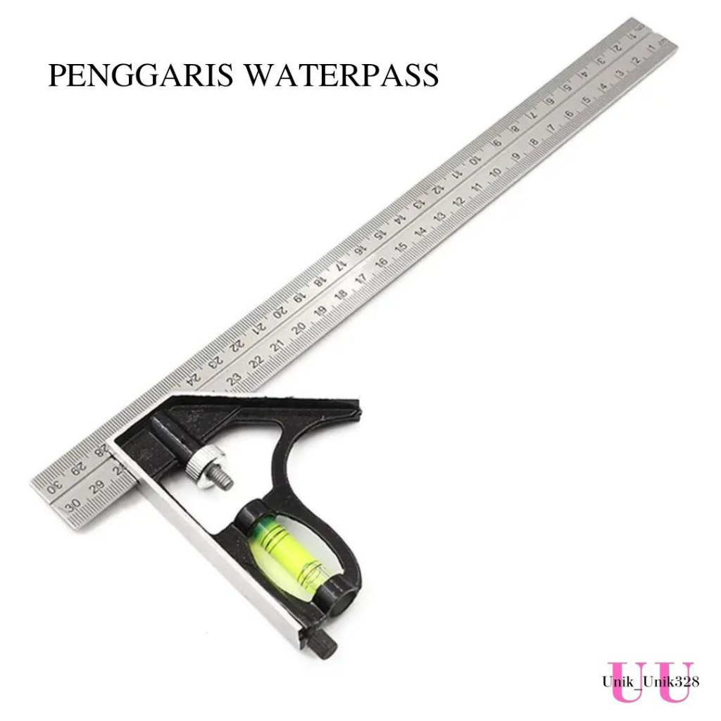 Penggaris waterpass siku Mistar penggaris siku besi penggaris tukang siku L waterpas