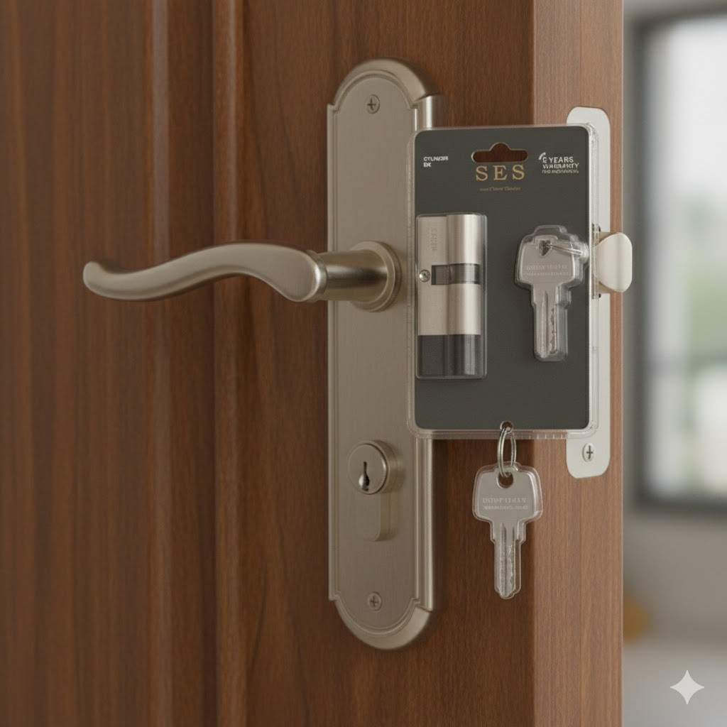 silinder kunci pintu rumah merk SES