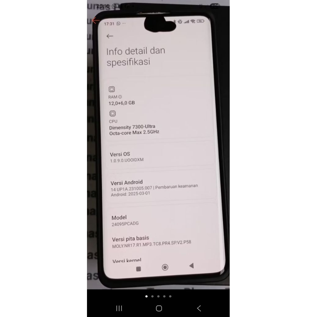 lcd poco x7 original amoled layar lengkung minus tompel