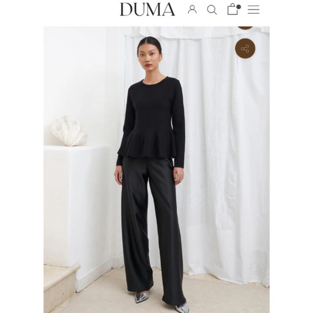 DUMA- Josette peplum (black)