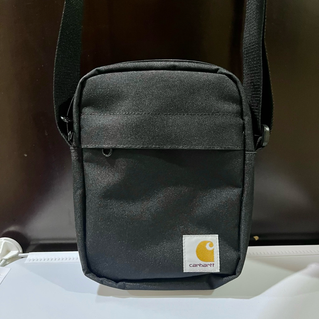 Carhatt WIP Jake Shoulder Pouch Black Sling Bag Original