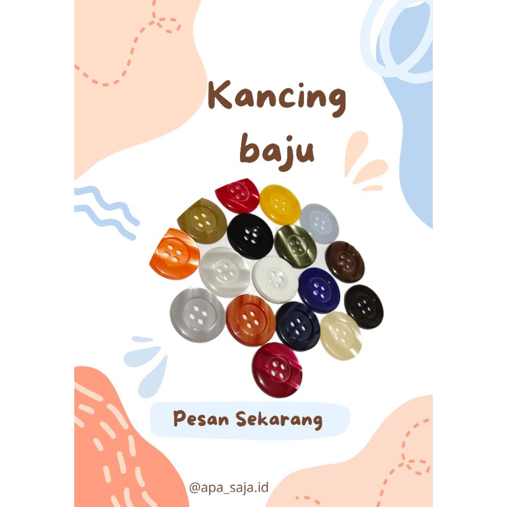 Kancing Baju warna Kancing baju plastik baju kancing kancing bundar benik kancing baju kancing selag