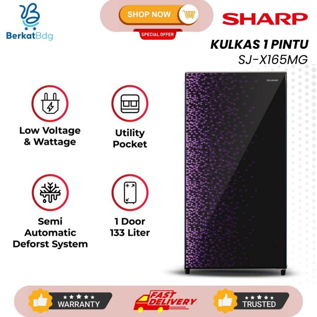 KULKAS LEMARI ES SHARP 1 PINTU SJX 165