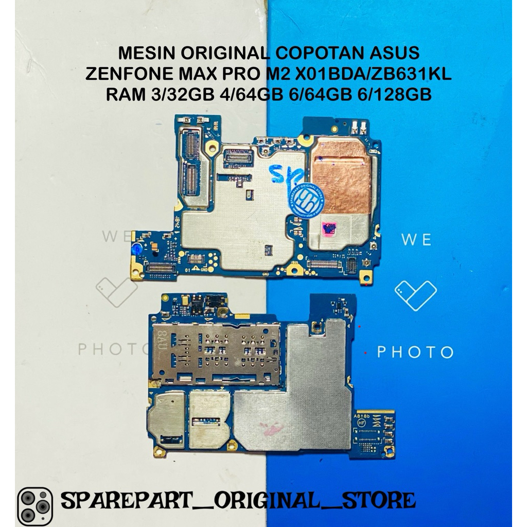 MESIN 100% ORIGINAL COPOTAN ASUS ZENFONE MAX PRO M2 X01BDA/ZB631KL RAM 3/32GB 4/64GB 6/64GB NORMAL