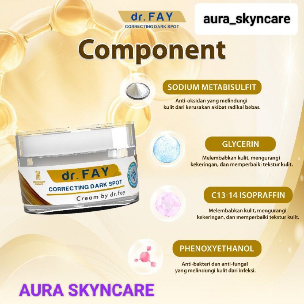 DR FAY CREAM PENGHILANG FLEK HITAM BOPENG BEKAS JERAWAT ( DR FAY )
