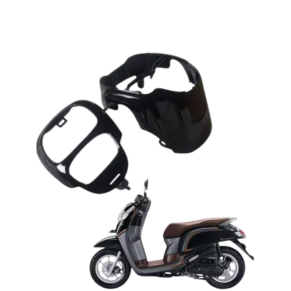 KAP BATOK LAMPU DEPAN ATAS + AKSESORIS SCOOPY ESP 2017 HITAM VR