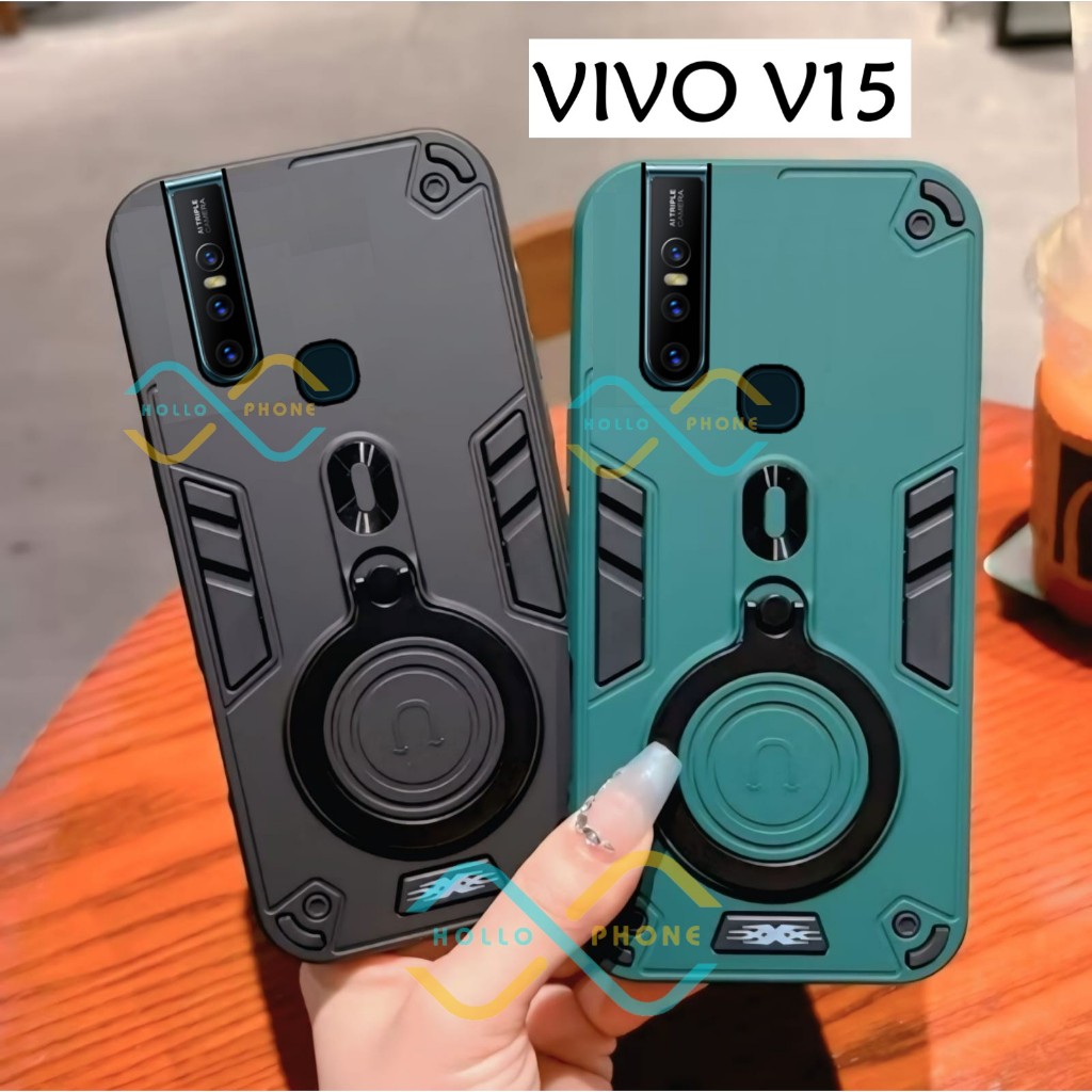 Casing Hp Untuk Vivo V15 Case Robot Fiber Ring 360 Ring Case Pro Camera Cover Ponsel