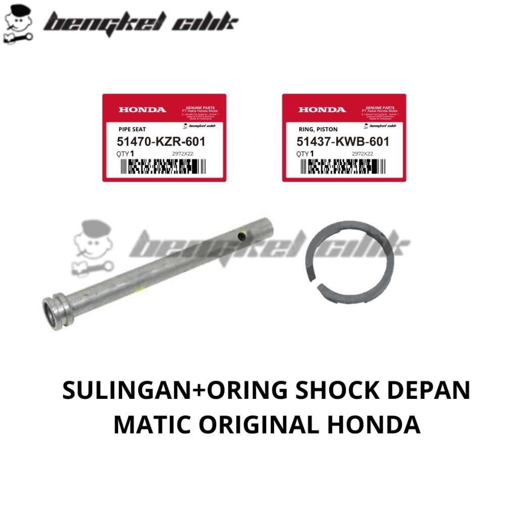 SULINGAN SET RING SHOCK DEPAN VARIO 125/150 BEAT SCOOPY KZR ASLI ORIGINAL HONDA