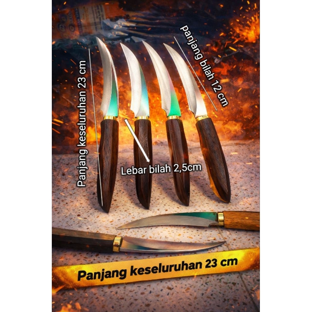 PISAU STEK / OKULASI BAJA D2 HRC 60-64