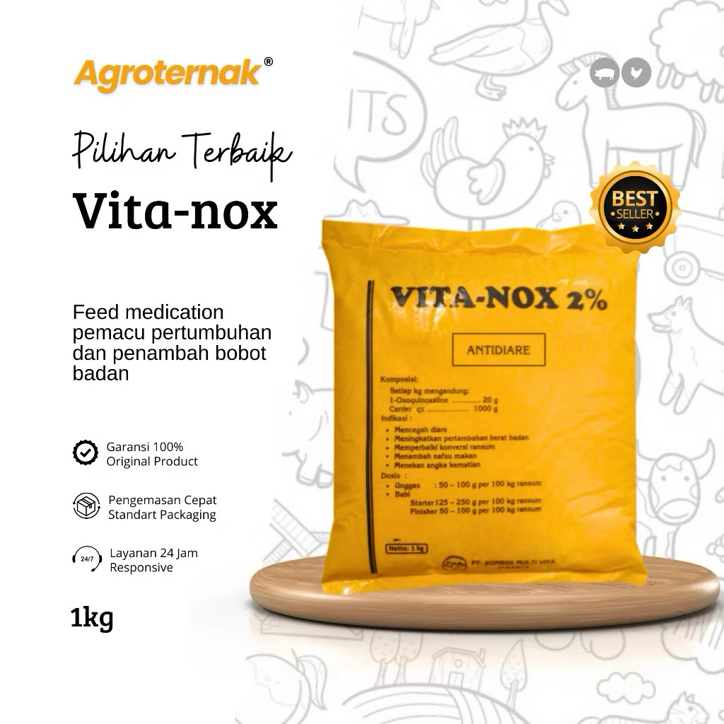 VITANOX Pemacu Pertumbuhan & Penambah Bobot Badan Ternak Unggas