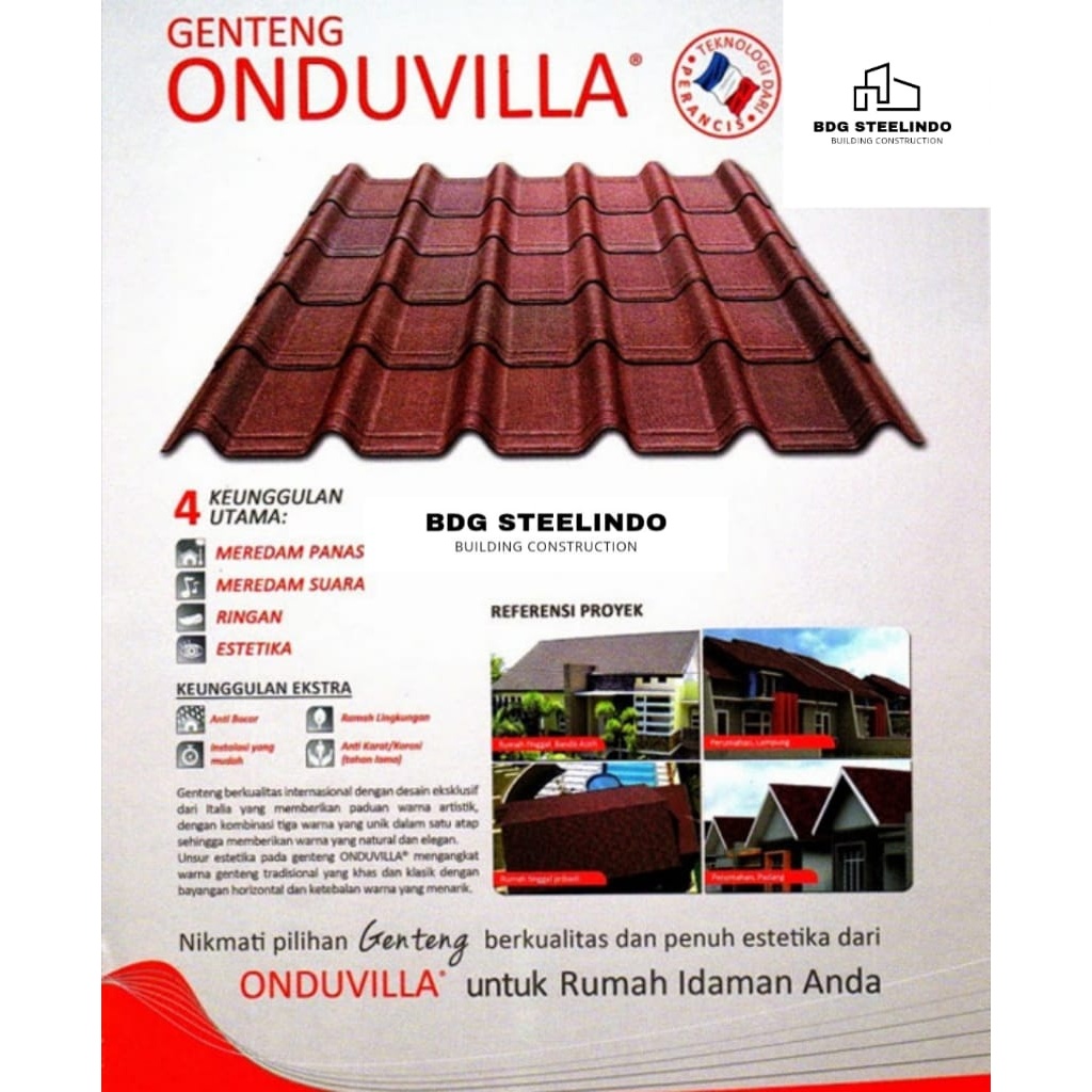Atap genteng onduvilla/ atap kanopi