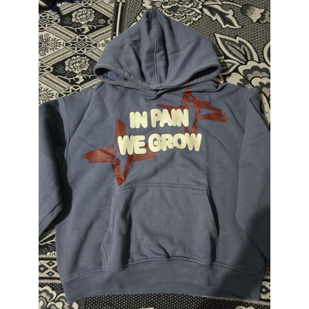 Hoodie Chambre de la Vain CHMB Original Nails Steel Blue Boxy Second Good Condition