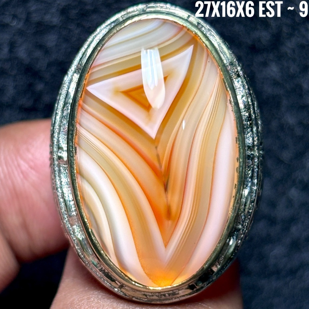 NATURAL BATU AKIK SULAIMAN GINGGANG SEGITIGA