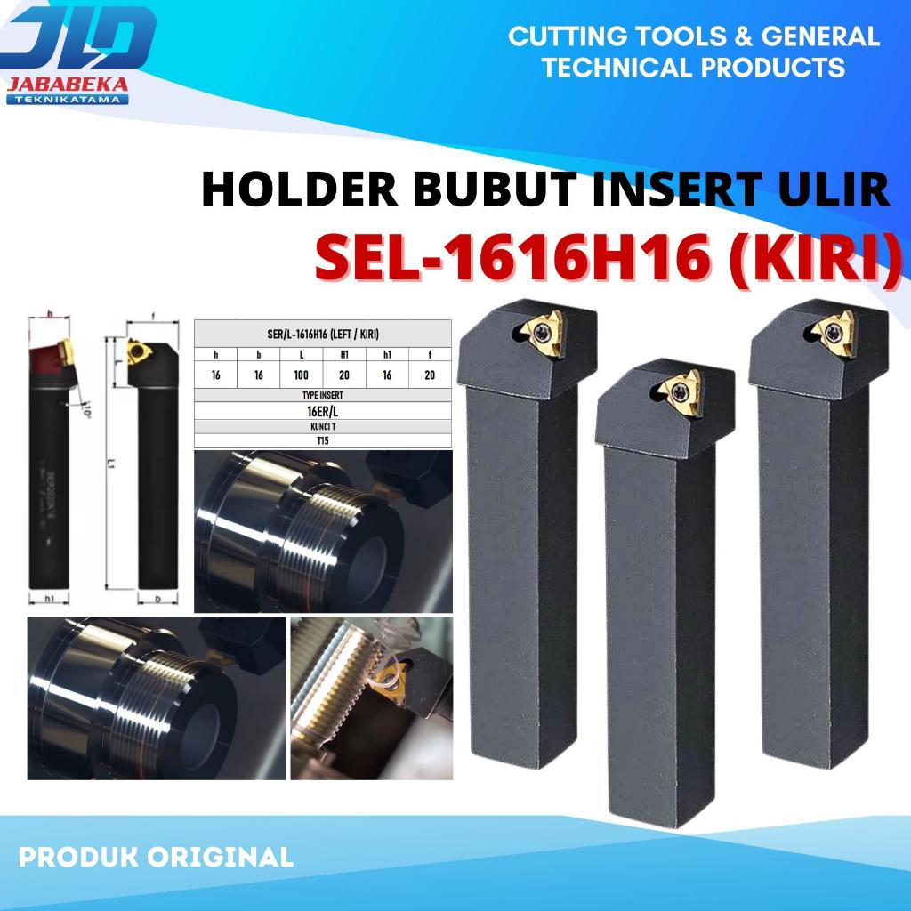 SEL 1616-16 Holder Ulir Gagang Bubut Drat Ulir Luar Insert ER 16 Pisau Bubut Ulir Luar