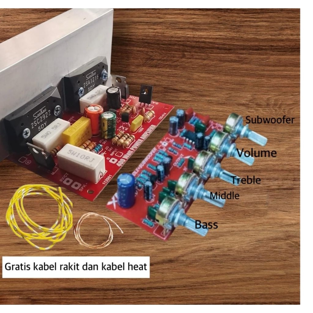 paket rakit power Sanken 400 watt+tone control extra subwoofer&middle