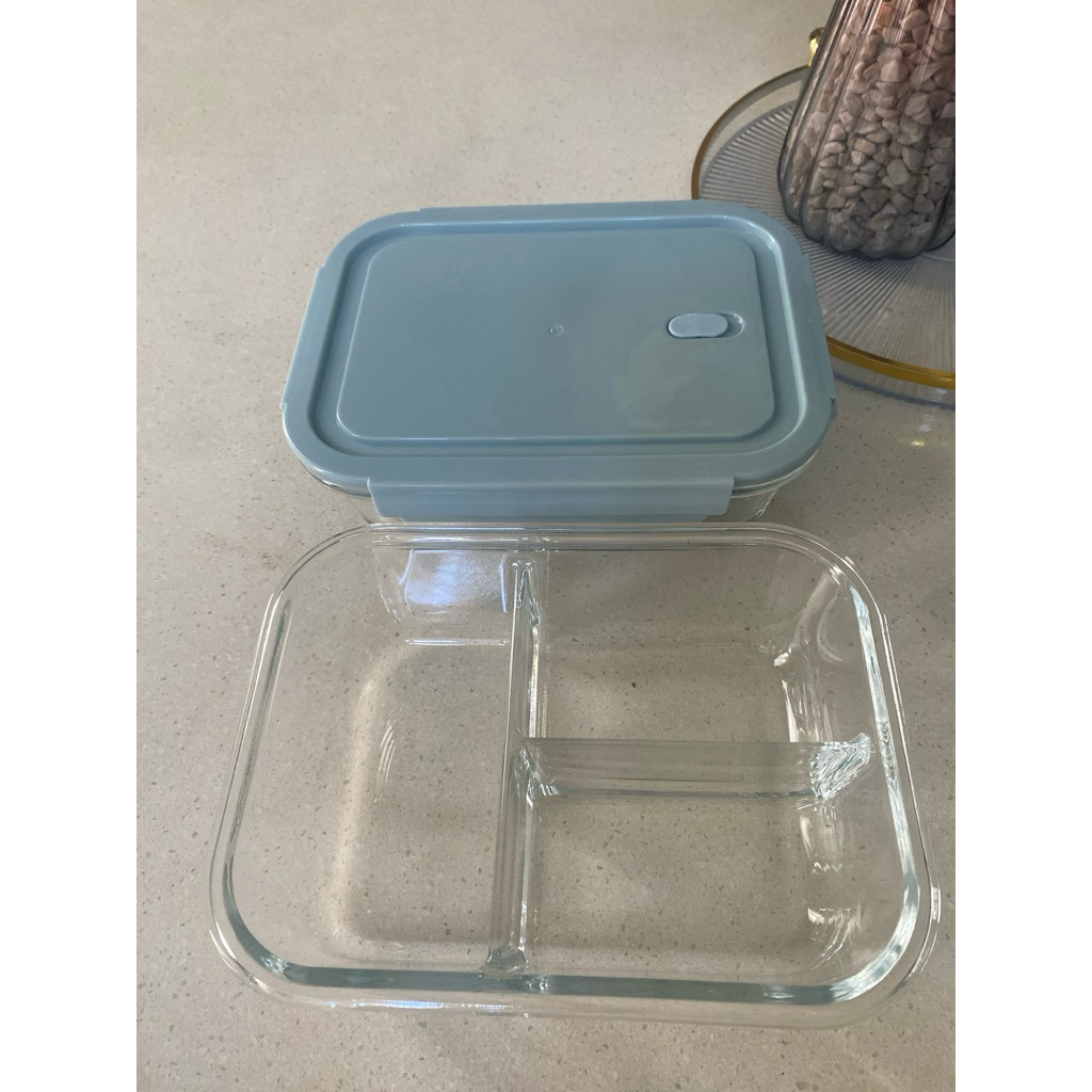 lunch box kaca sekat 3