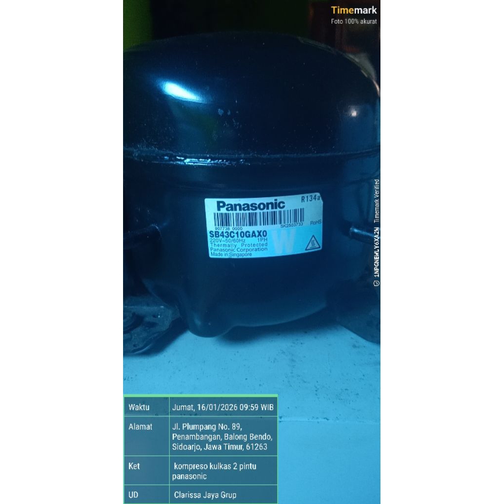 kompresor kulkas 2 pintu panasonic sb43c10gax0