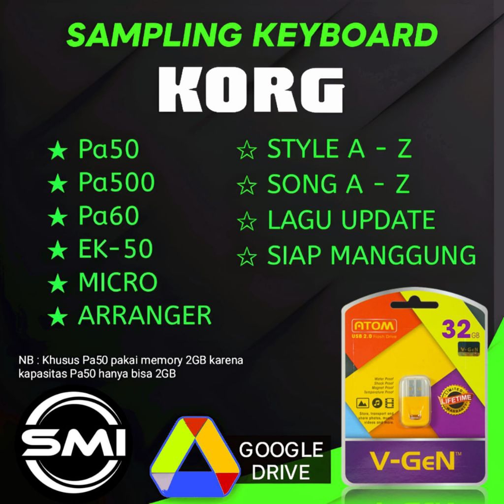 Update terbaru flashdisk/memori card full korg pa50/60/80 /micro arranger/ek50