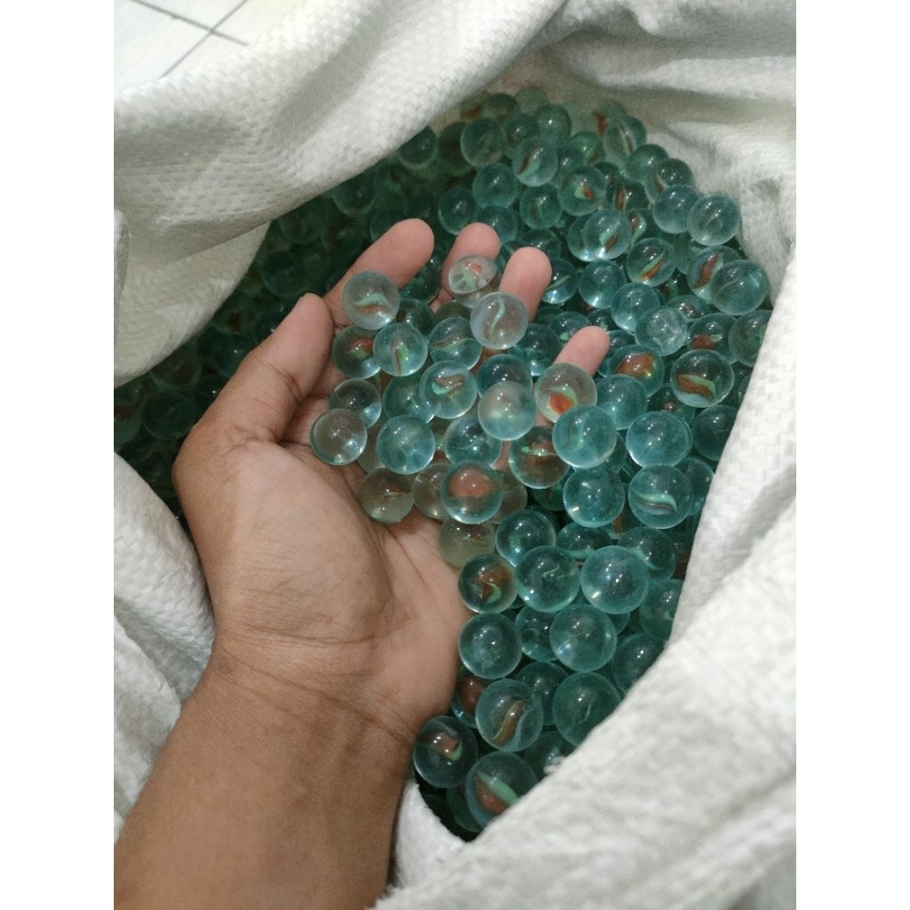 TERMURAH KELERENG BENING JADUL MAINAN ANAK GUNDU KELERENG BENING BELIMBING HIJAU VIRAL