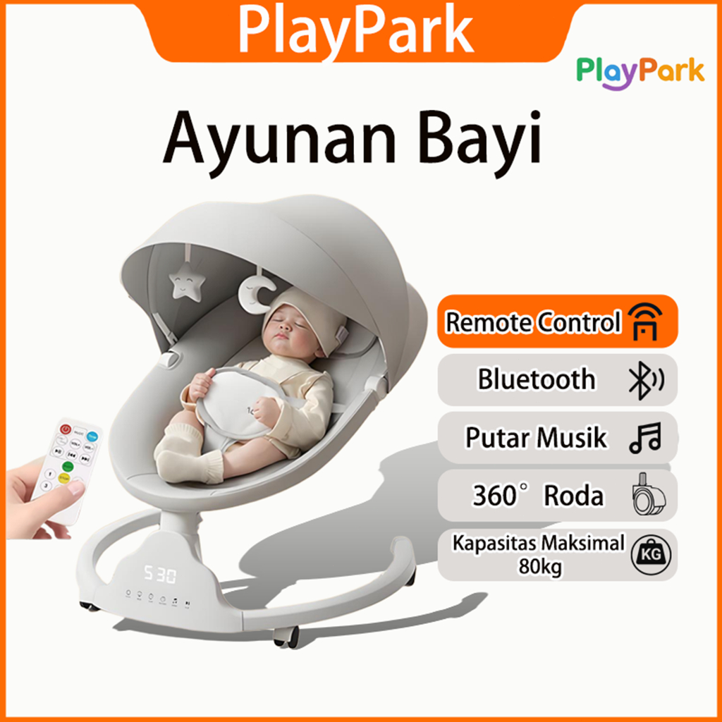 PlayPark Ayunan bayi otomatis elektrik Baby Swing Listrik Lipat Ayunan Bayi Elektrik Automatic Ayuna