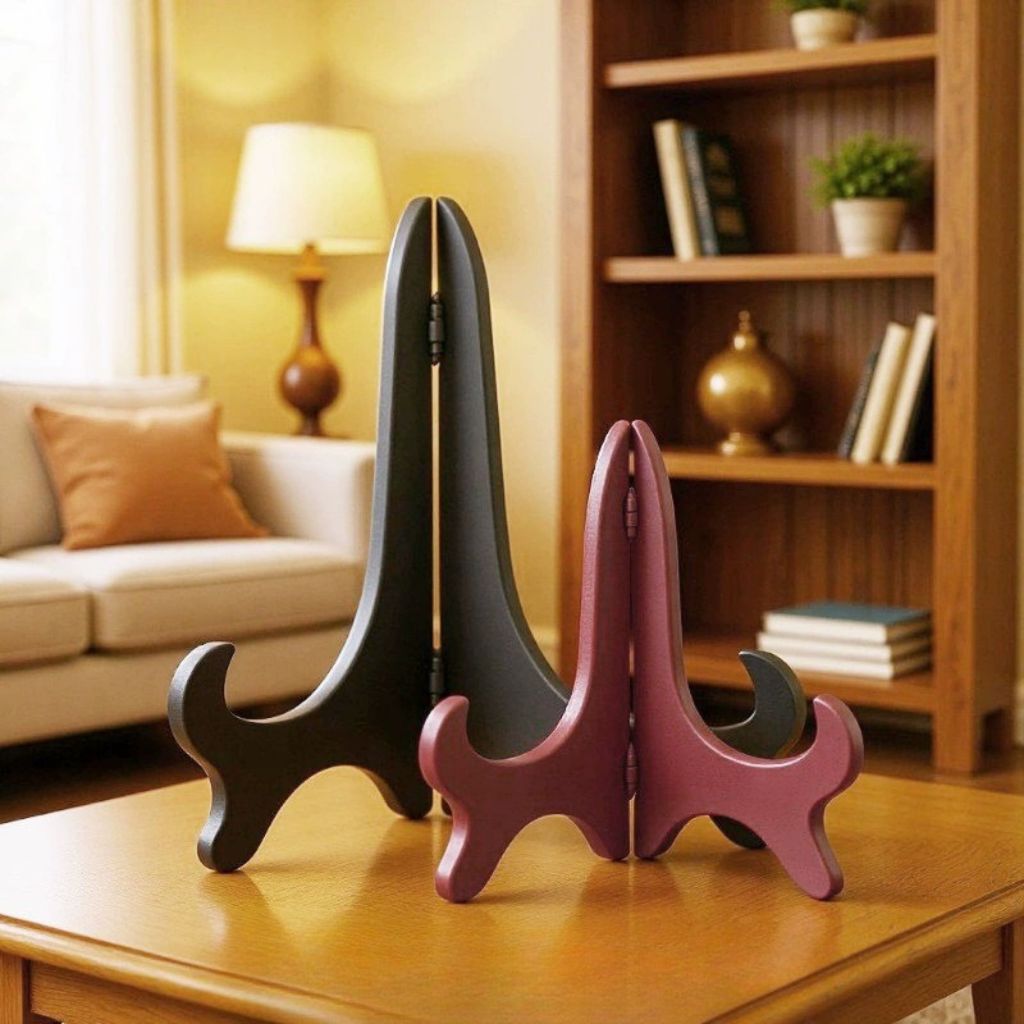 Kaki Display Plastik Dudukan Pajangan Piring & Frame Foto