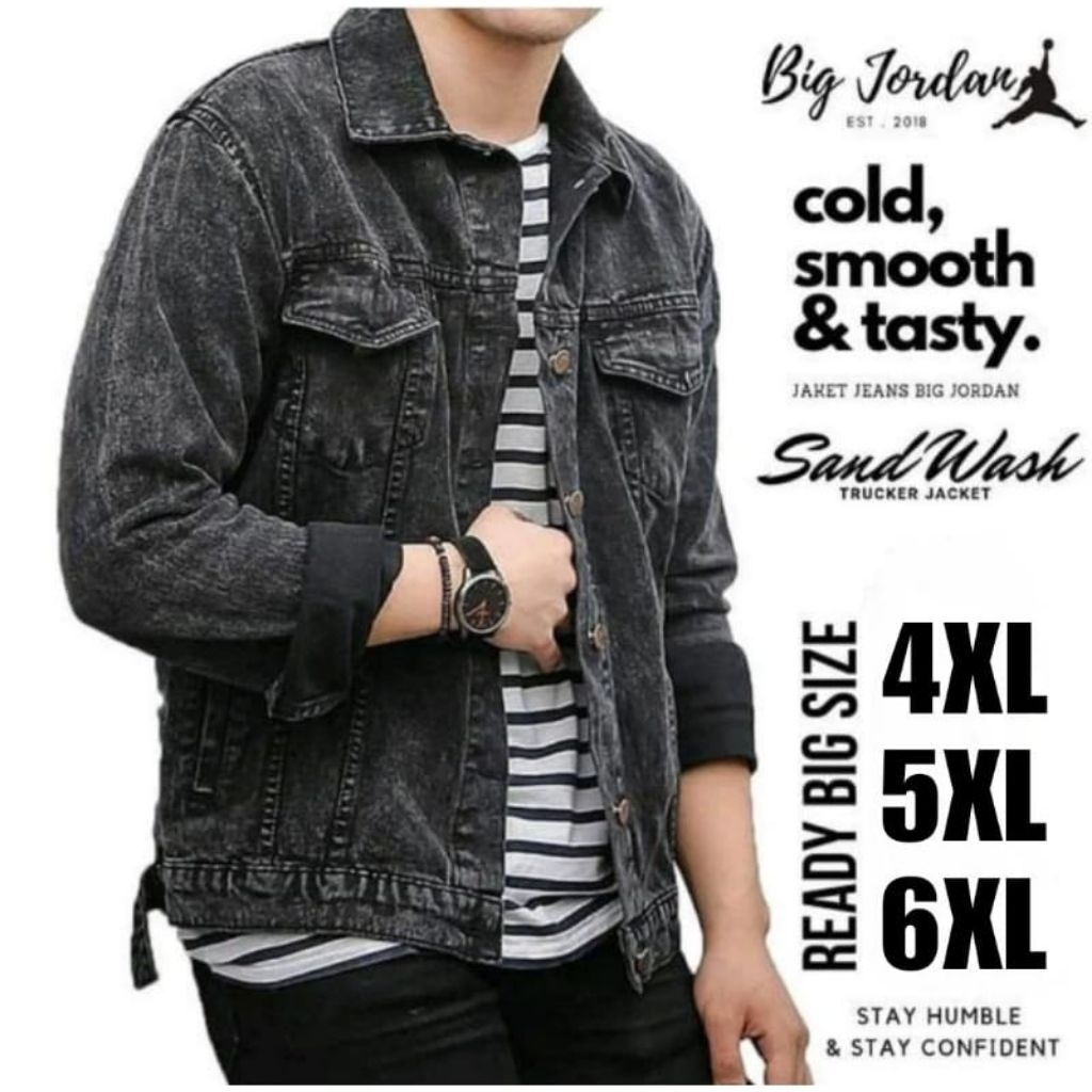 Jaket Jeans Jaket Denim Pria Original Import Big Size M - 6XL Pria Cowo Premium