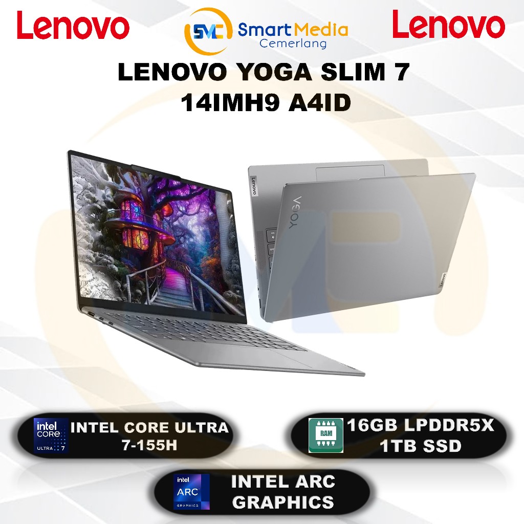 LENOVO Yoga Slim 7 14IMH9 - Intel Ultra 7-155H - 16GB - 1TB - 14" Oled - W11 - Office - Touch