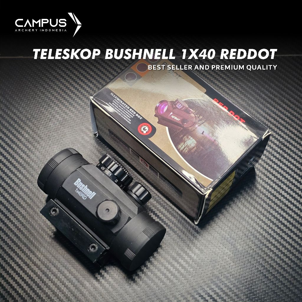 Teleskop RED DOT 1x40RD Bushnell Original Hitam