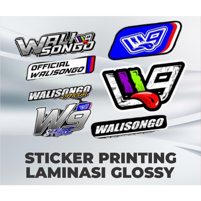 Stiker W9 Style 9Pcs, Stiker Walisongo Terbaru, Stiker Gl W9 Style Ws3
