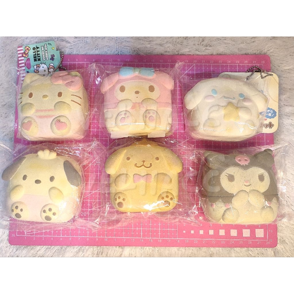 wts squishy chigiri sanrio set hello kitty melody cinnamoroll pocchaco pompompurin kuromi
