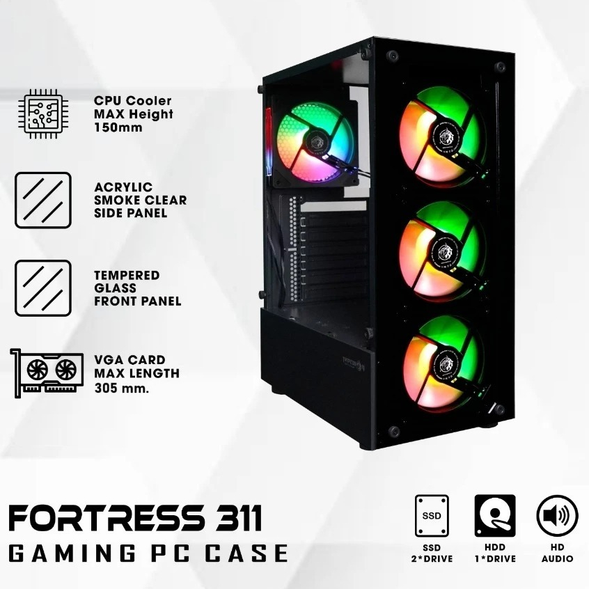 Imperion PC Case Fortress 311 FREE 3 RGB Fan