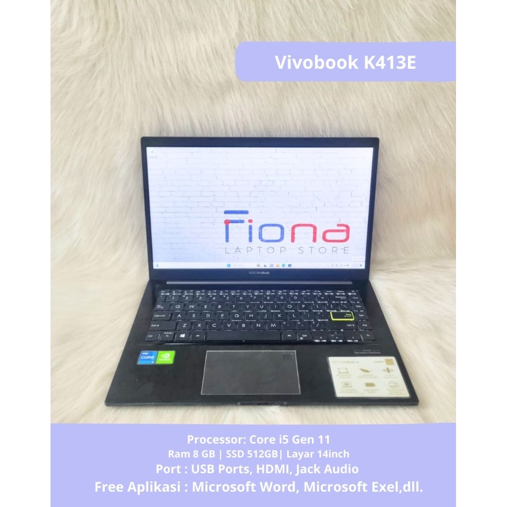 Laptop Vivobook K413E | Core i5 Gen 11|RAM 8GB SSD 512gb (L20277)