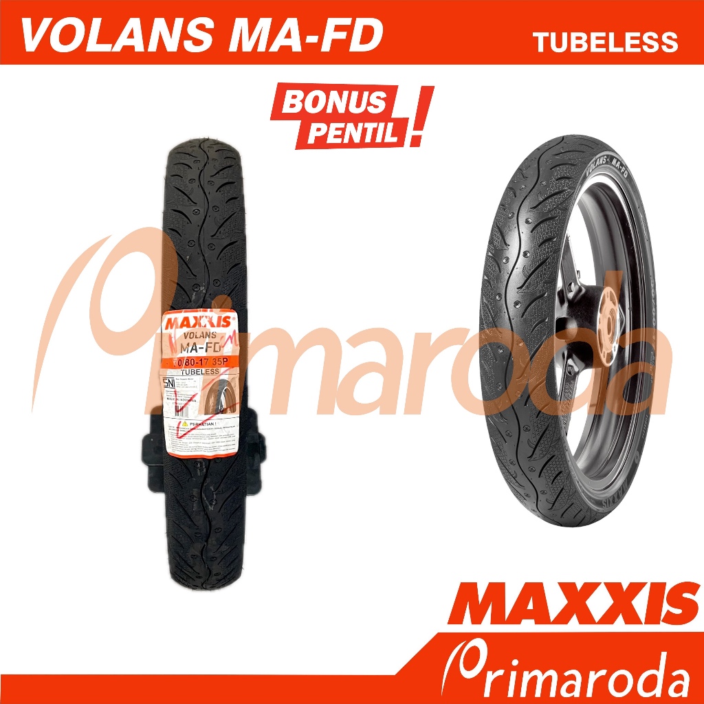 Ban motor MAXXIS Volans MA-FD 70/80 Ring 17 Tubeless 70/80-17