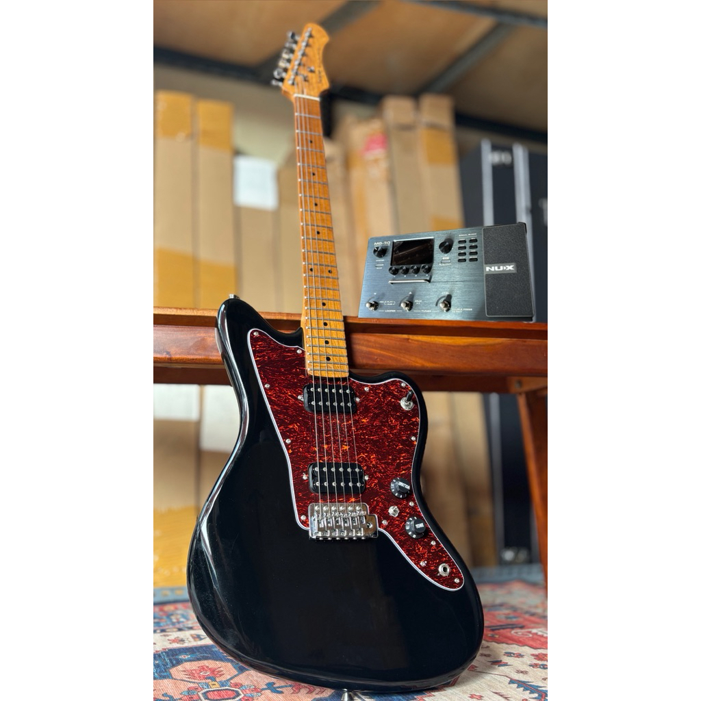 Paket Gitar Elektrik SQOE JM400 Efek Gitar NUX MG30 Second Hand Like New