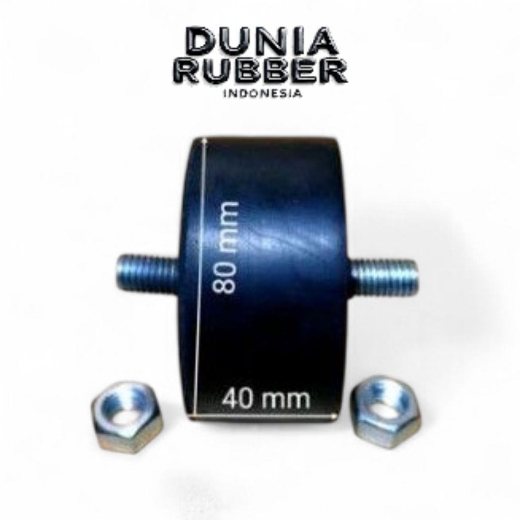 KARET BANTALAN MOUNTING 80x40MM 2 BAUT M12