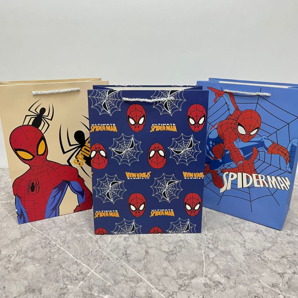 Paper Bag Tebal Spiderman Unik Tas Kado Jinjing Kertas
