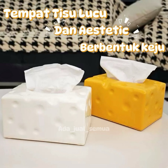 [READY]Tempat Tisu Keju Kuning/Kotak Tisu Lucu Dan Unik/Tissue Box/Tempat Tisu Mobil/Tempat Tisu Mej