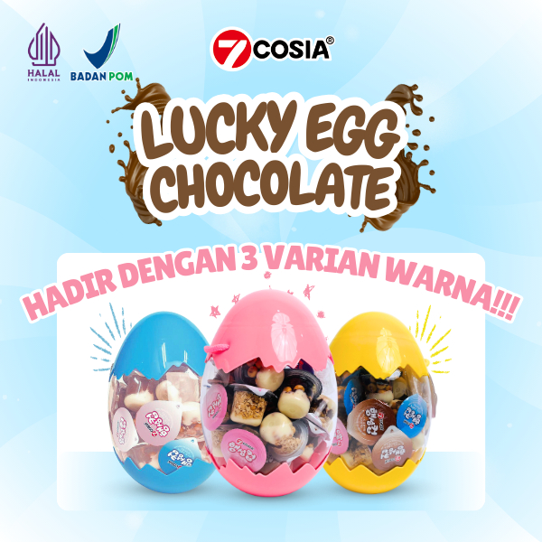 7cosia lucky egg chocolate mix flavor random color - dikirimkan secara random