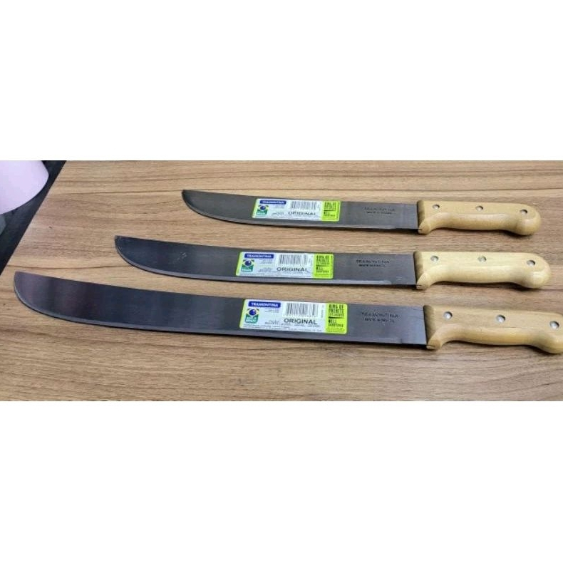 Tramontina Pisau Potong Sembelih Gagang Kayu 12" 14" 16" 18" Made in Brasil 26620