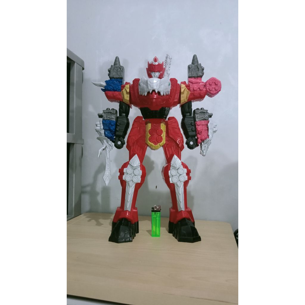 Power Rangers Megazord 50cm Dino Fury Robot Toys Artikulasi Poseable Mainan Anak Jumbo Super Sentai 
