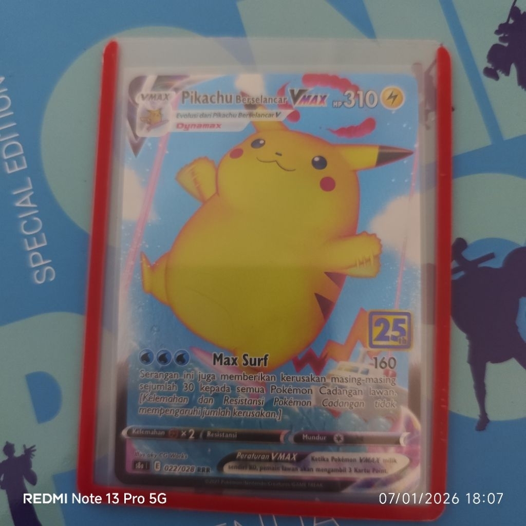 pokemon pikachu berselancar vmax rrr kartu