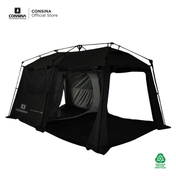 Consina Auto Springfield 6P Fresh & Black Auto Tent 30 seconds | Tenda 6 Orang Outdoor Gunung Campin