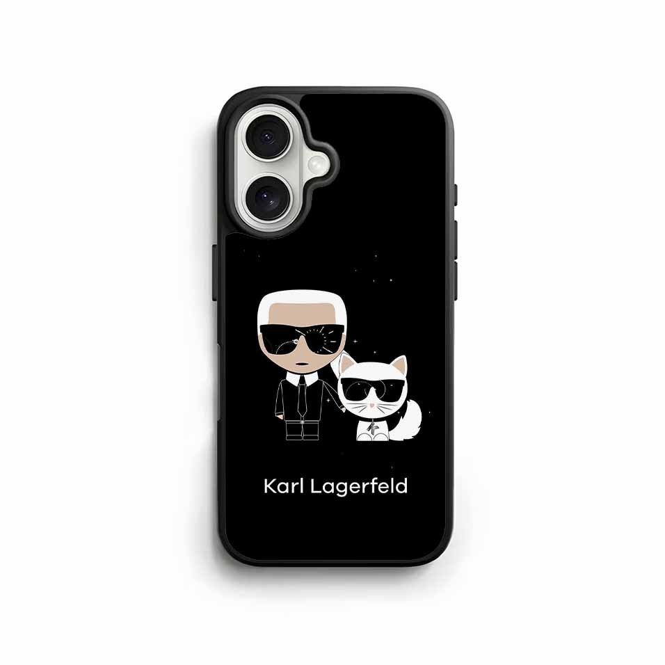 iPhone Case Karl Lagerfeld Hybrid Rubber for 17 Pro Max 16 15 14 Plus 13 12 Mini 11 KL001