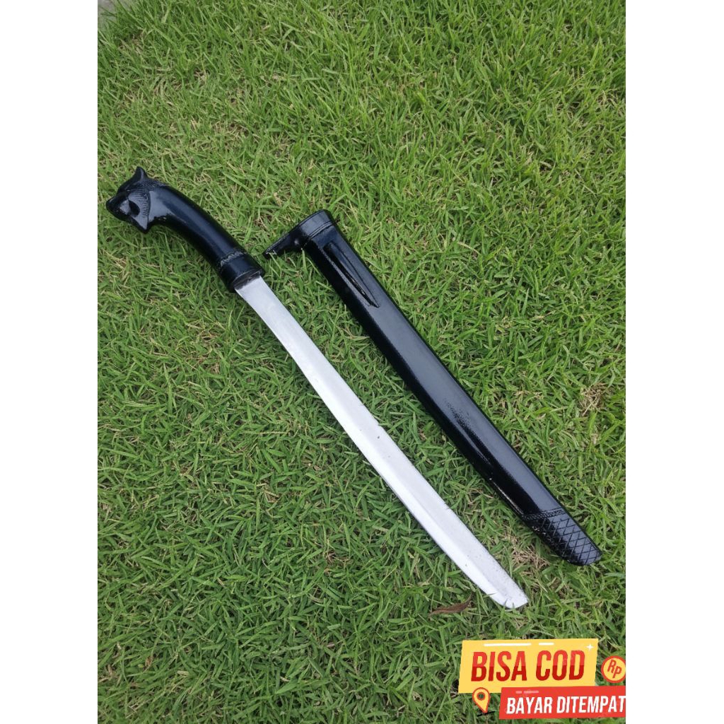 Golok Macan Hitam 40cm - Baja Premium Asli - Golok Tebas Kebun & Seni Ukiran