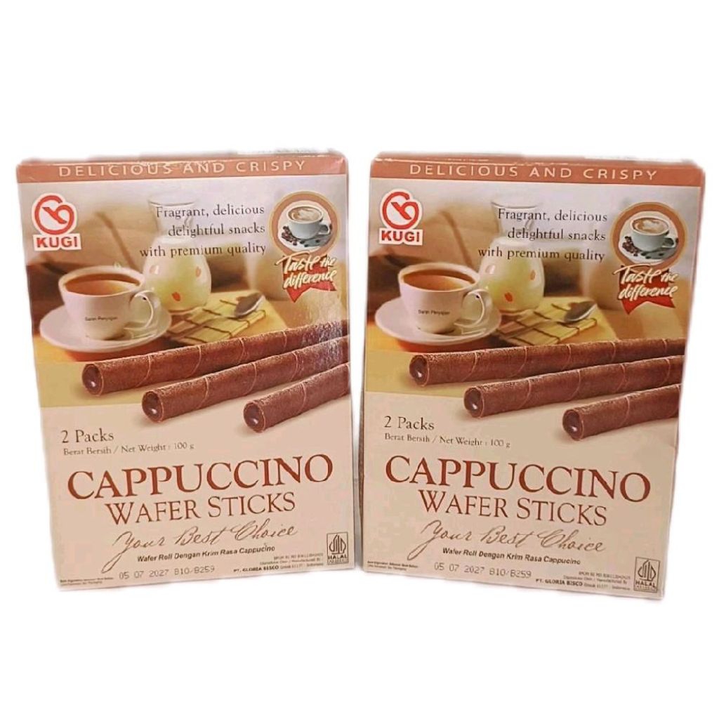 Makfi - Kugi Wafer Stick Cappuccino - Snack - Camilan - Kue Lebaran Hari Raya Idul Fitri
