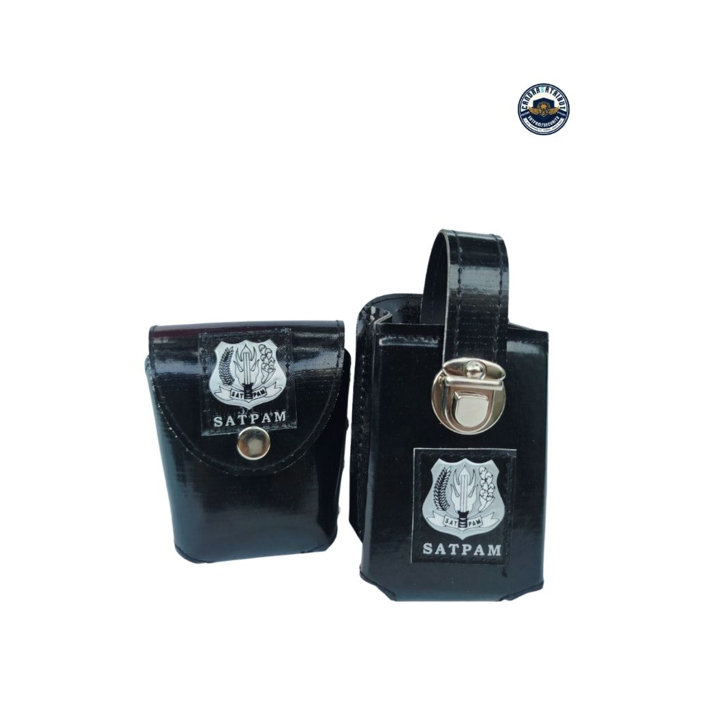 set satpam logo putih, sarung borgol, dan sarung ht