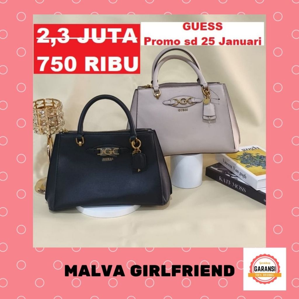 Tas Guess seri MALVA GIRLFRIEND satchel bag 100% Original Store