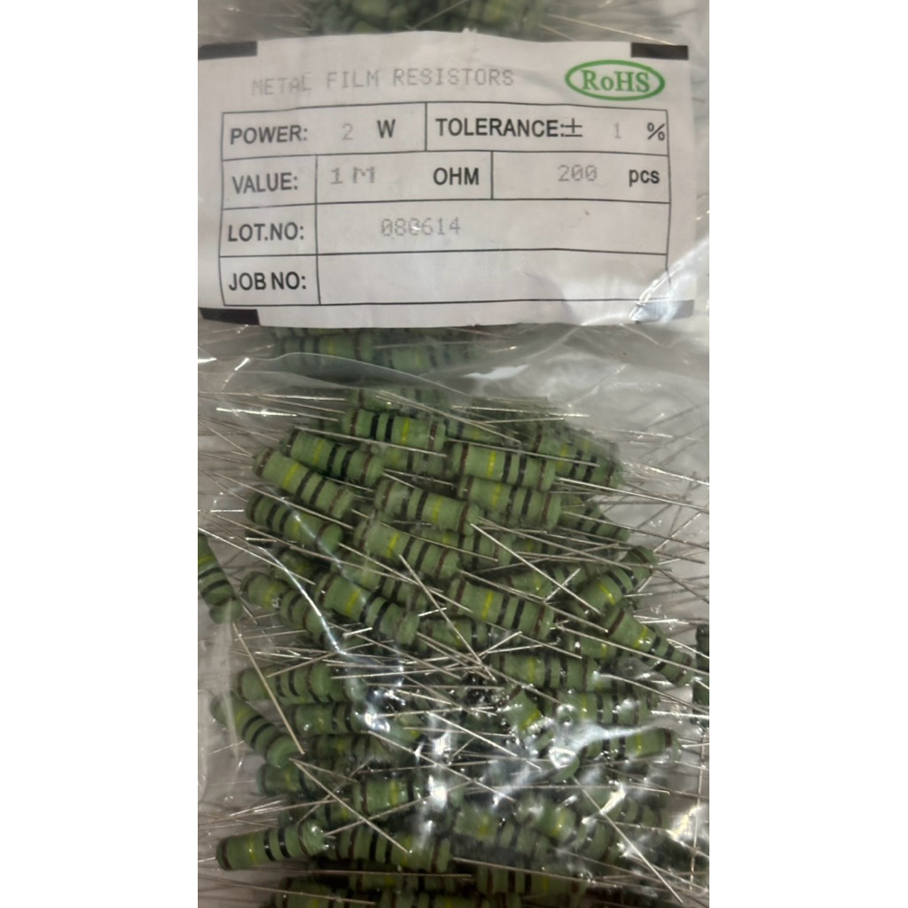 resistor 2watt 1M / 1m  2 watt