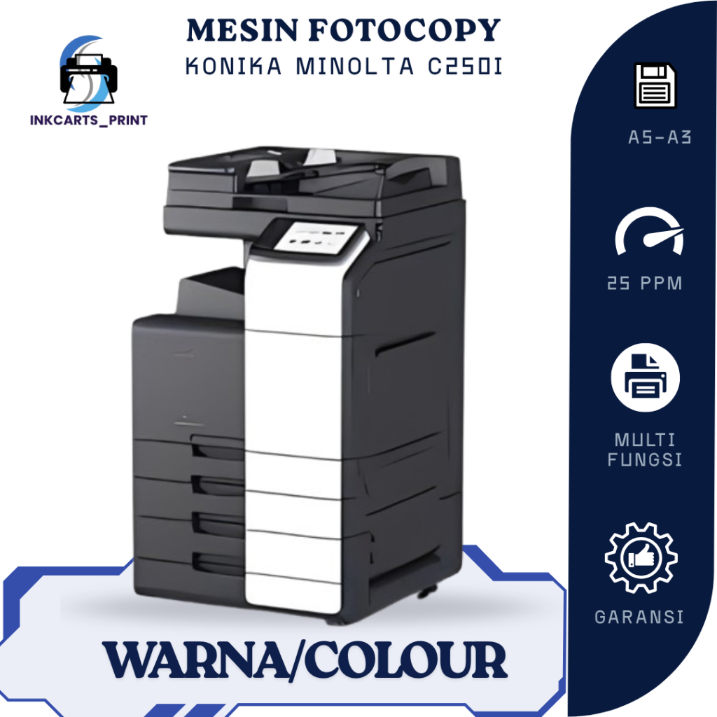 Mesin Fotocopy Konika Minolta Bizhub C250i Printer Warna A3 Multifungsi